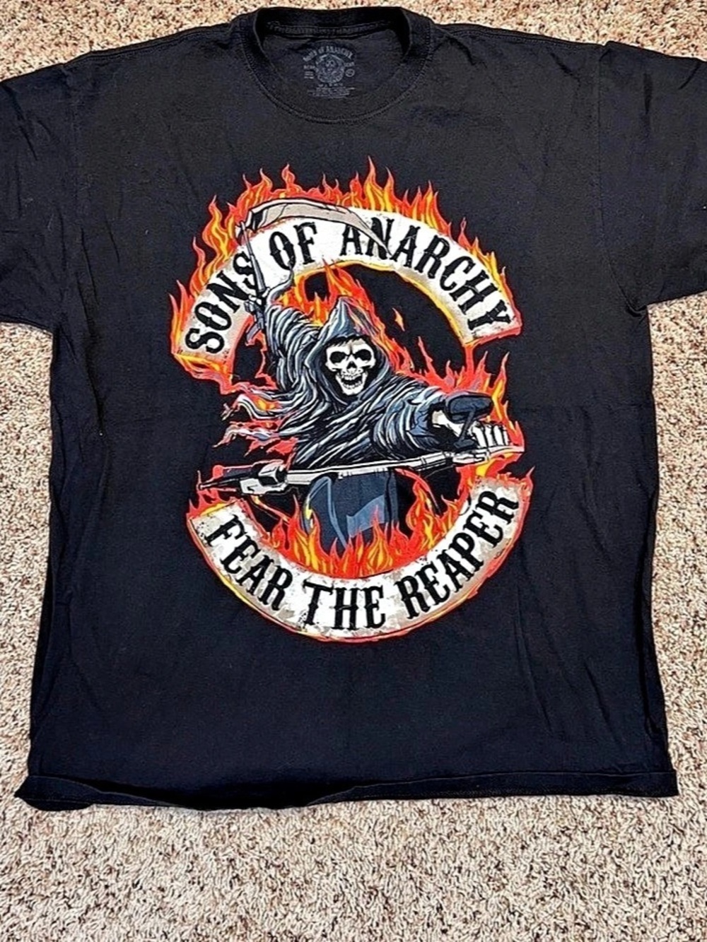 Sons of Anarchy Road Rebel Graphic Tee in Black XL